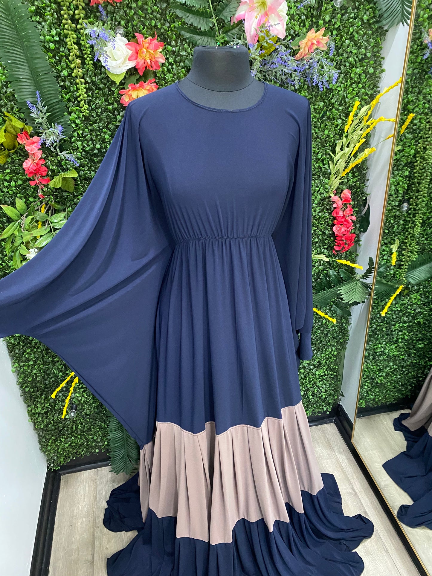 Pleated 2 Tier Kaftan set