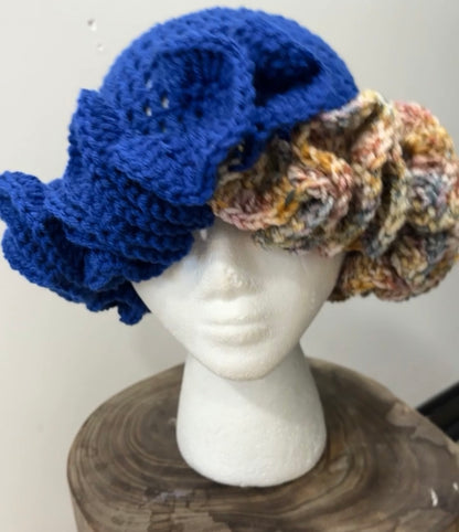 2 Toned Crochet EXTREME Ruffle Bucket Hat