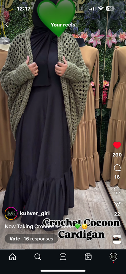 Crochet Cocoon Cardigan