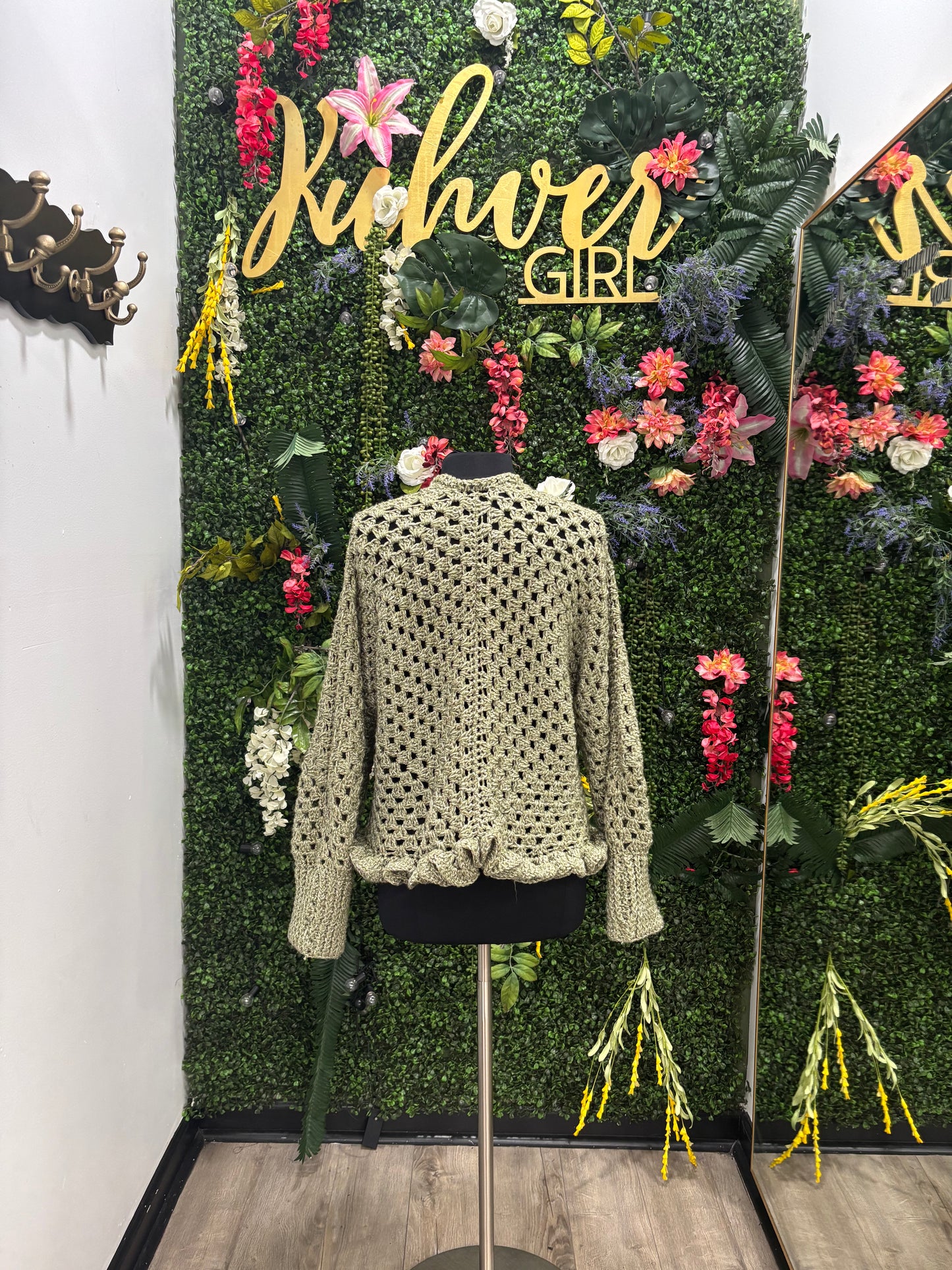 Bing Ruffle Crochet Cardigan